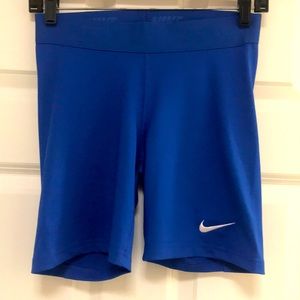 royal blue nike biker shorts